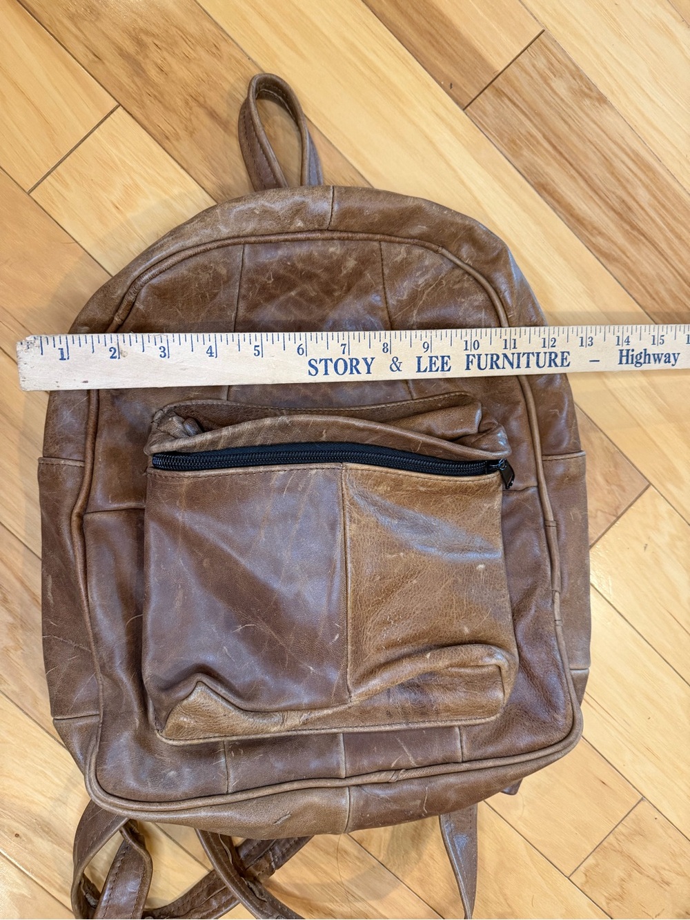 Genuine Leather Backpack Distressed Boho Mexico - Picture 14 of 15